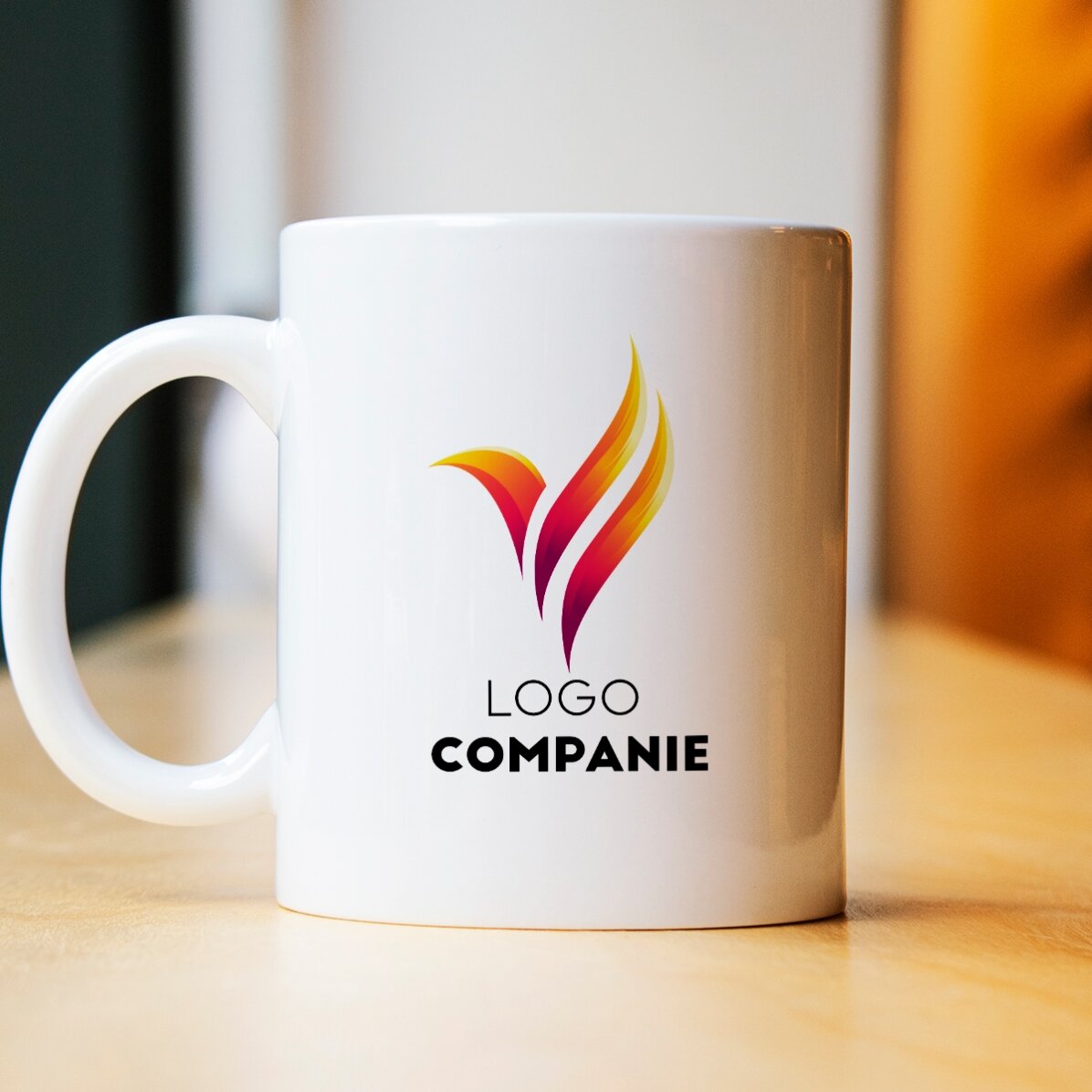 Cană personalizată cu logo pe ambele părți