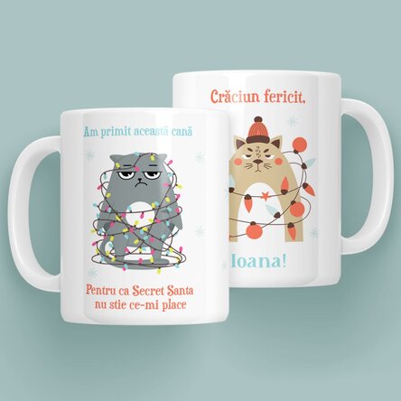 Cană personalizată cu mesaj - Crăciun fericit!