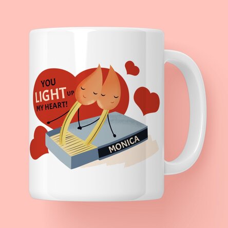 Cană personalizată cu mesaj - Ligh up my heart
