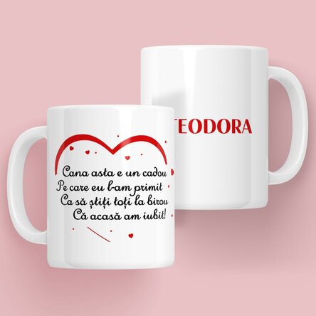 Cană personalizată cu mesaj pentru iubită x Flick