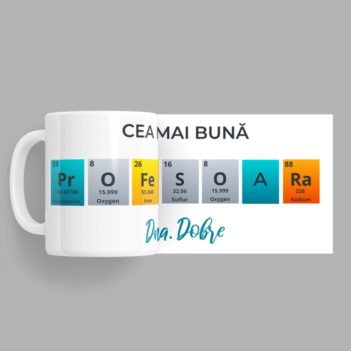 Cană personalizată cu mesaj - Pentru profesorii de Chimie