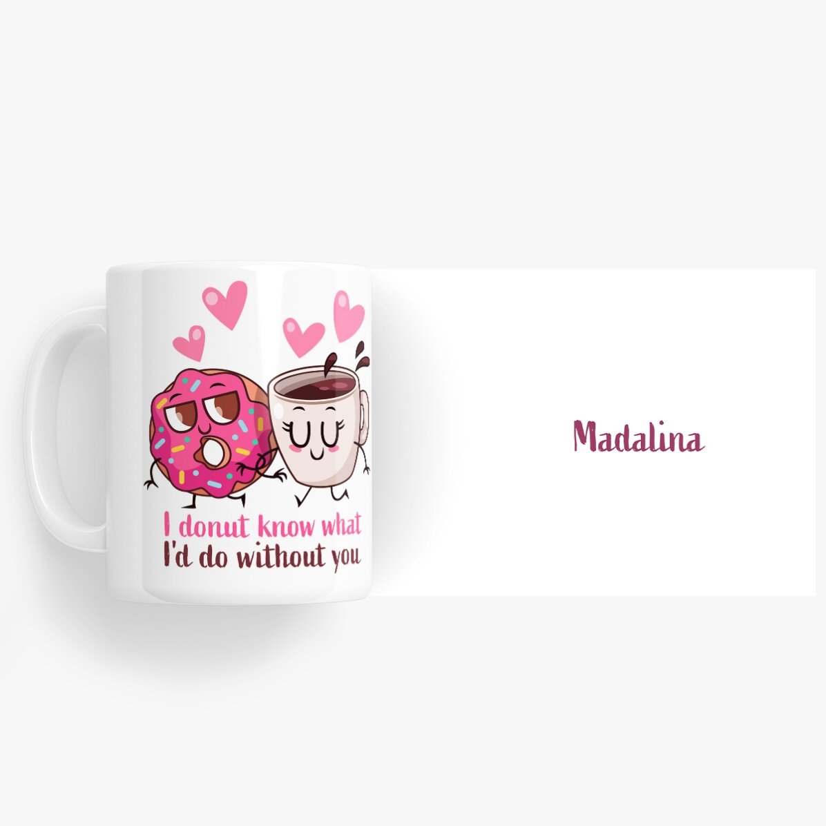 Cană personalizată cu nume - Doughnut Love