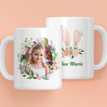 Cană personalizată cu nume și poză - Cute Easter