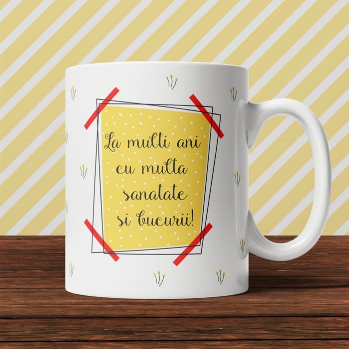 Cană personalizată cu o poză și text - Te iubesc, mama!