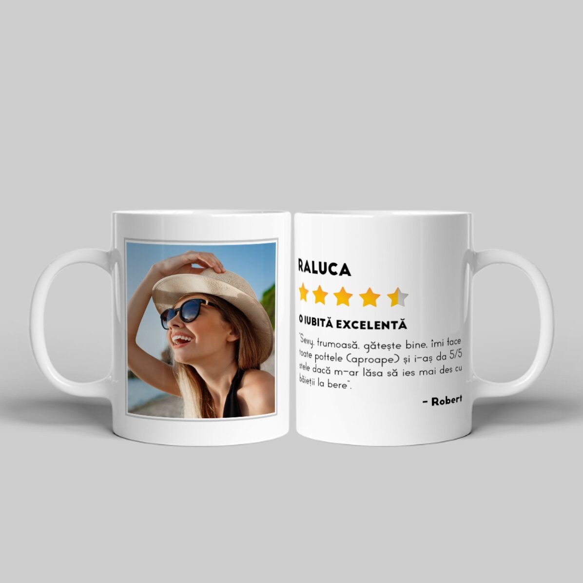 Cană personalizată cu o poză și text - Review