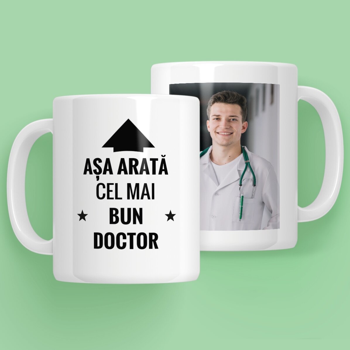 Cană personalizată cu poza și text - Așa arată 