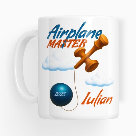 Cană personalizată cu text - Airplane Master