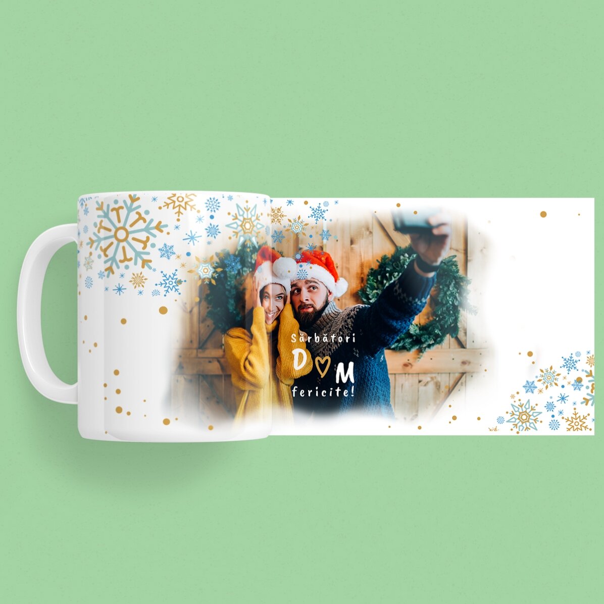 Cană sticlă mată personalizată cu text - Frosted