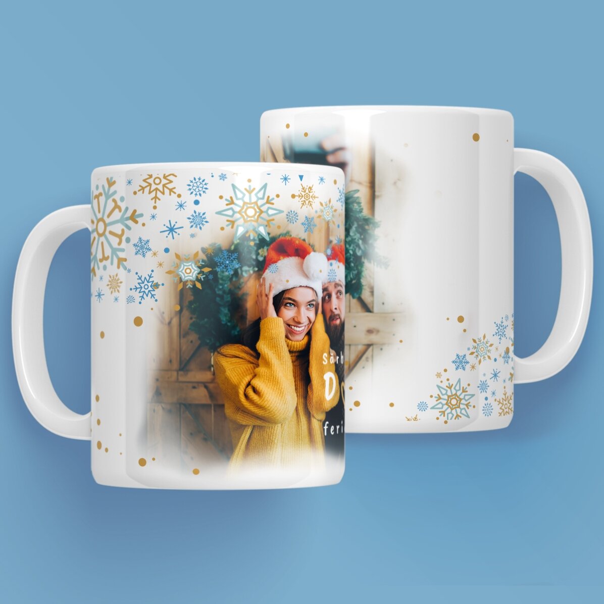 Cană sticlă mată personalizată cu text - Frosted