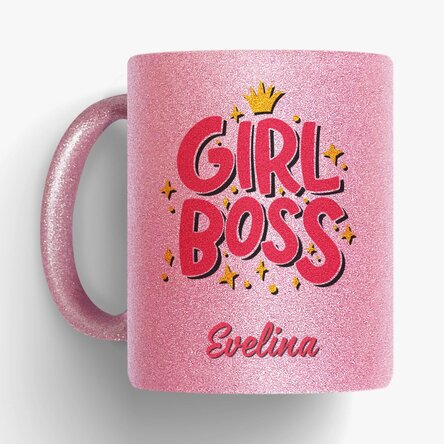 Cană personalizată cu text - Girl boss