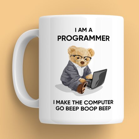 Cană personalizată cu text - I am a programmer