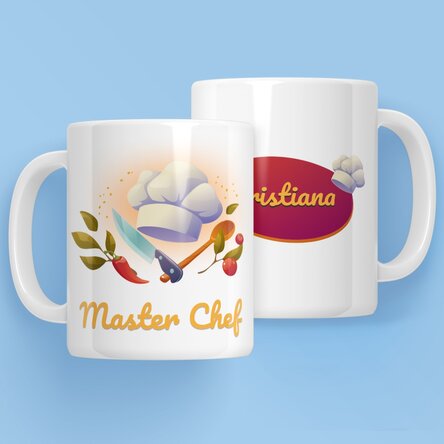 Cană personalizată cu text pentru bucătari - Cooking Master