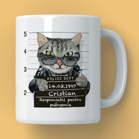 Cană personalizată cu text - Pufoșenie