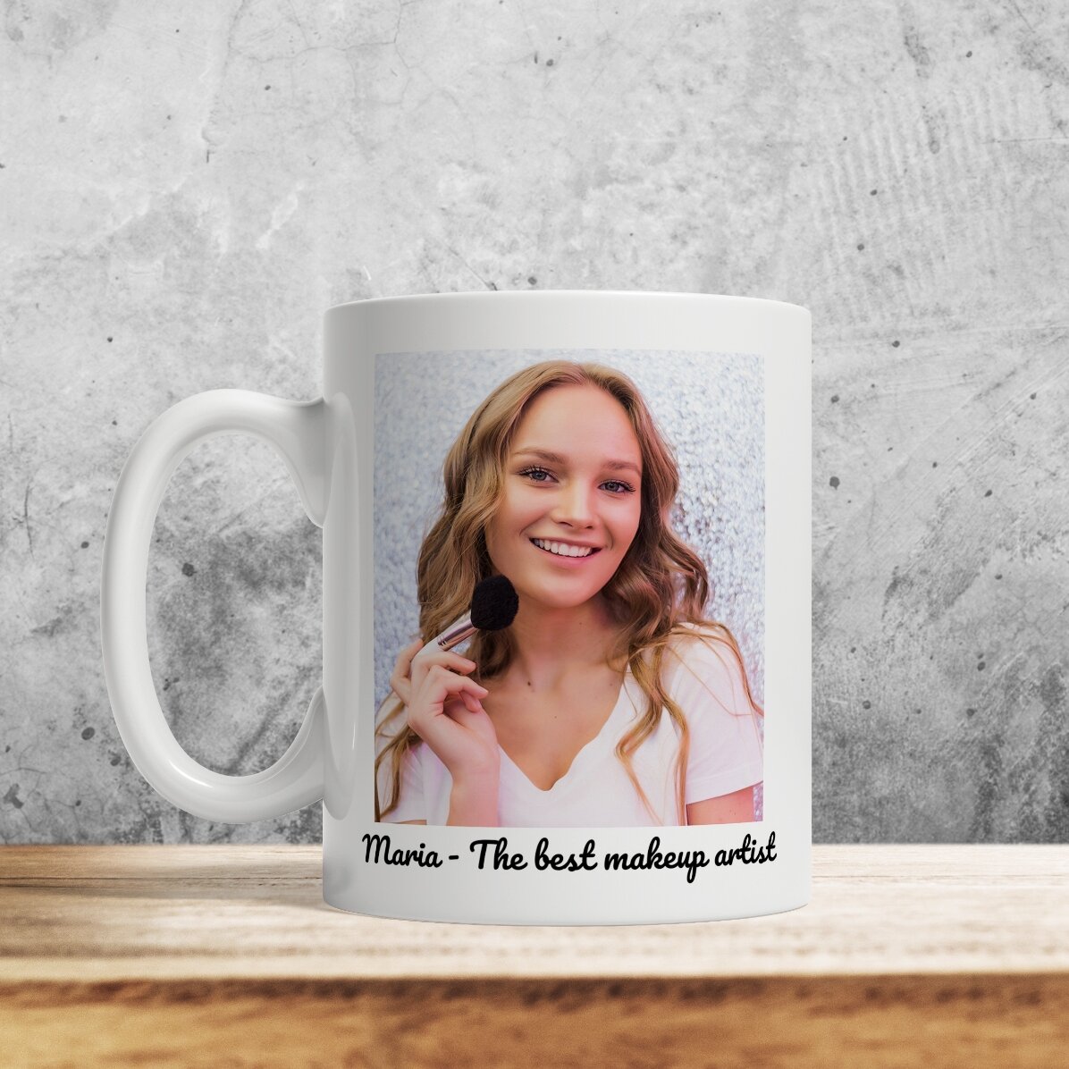 Cană personalizată cu text și o poză