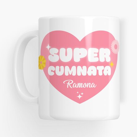 Cană personalizată cu text - Super cumnată