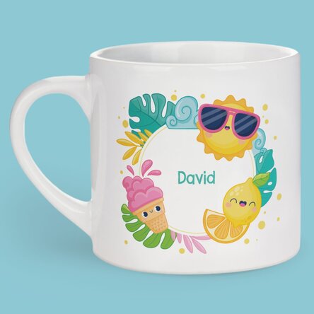 Cană personalizată pentru copii cu nume - Vacanța de vară