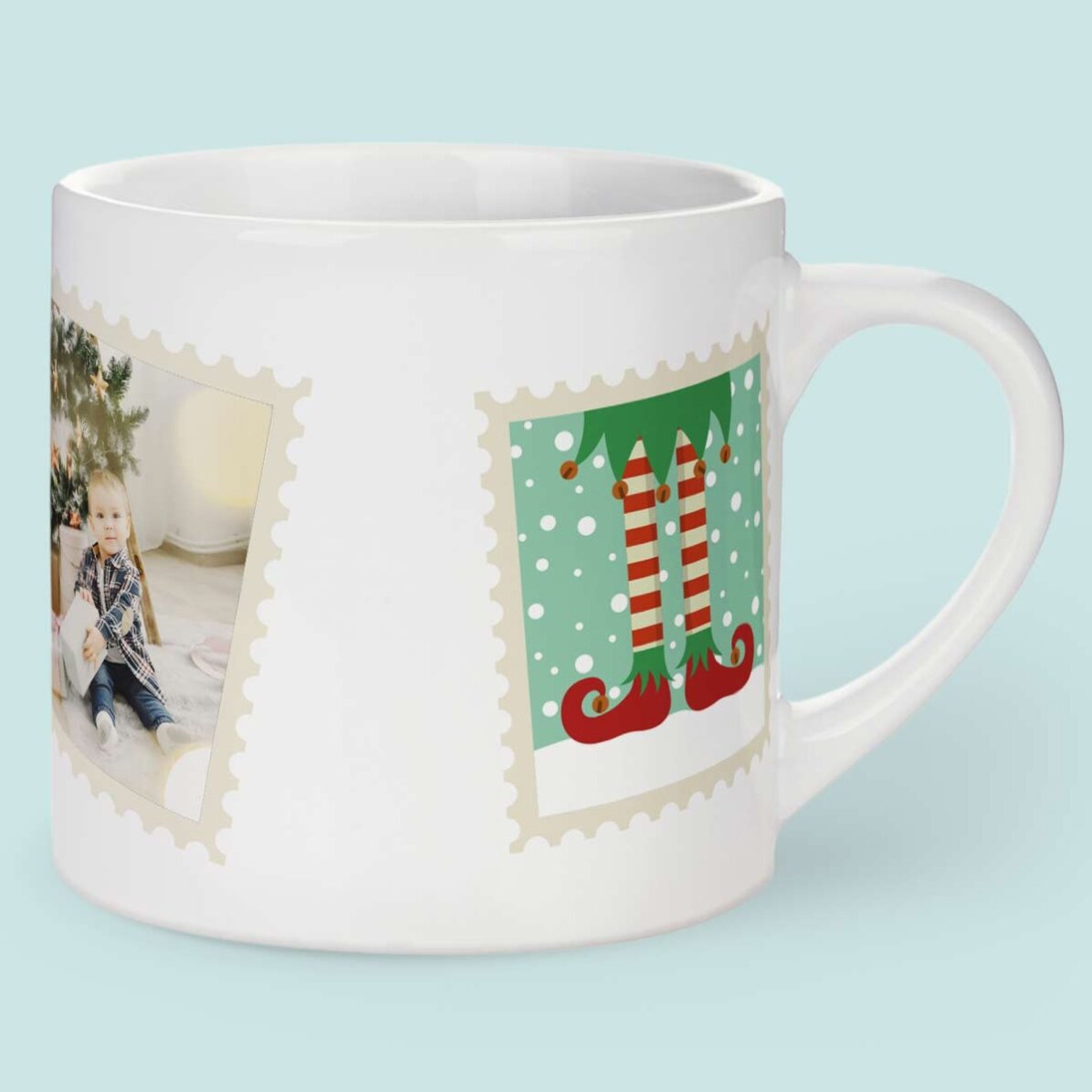 Cană personalizată pentru copii cu o poză - Christmas stamp
