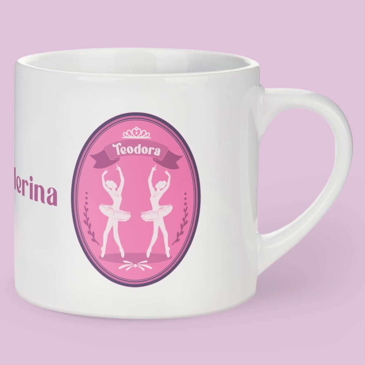 Cană personalizată pentru copii cu text - Little ballerina