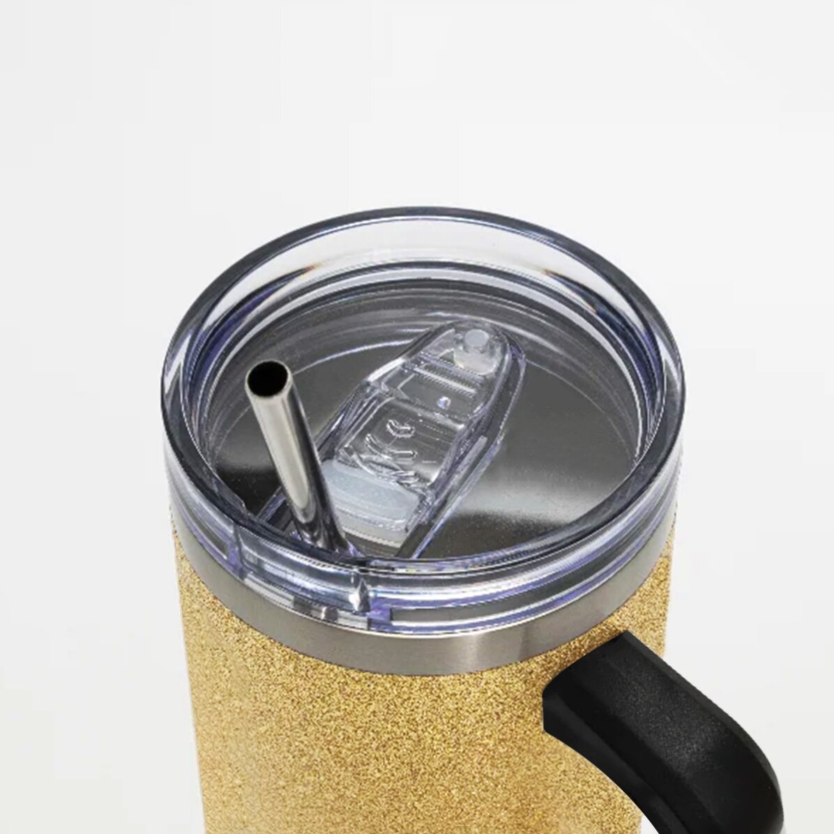 Cană termos cu mâner și pai personalizată cu text - Barbie