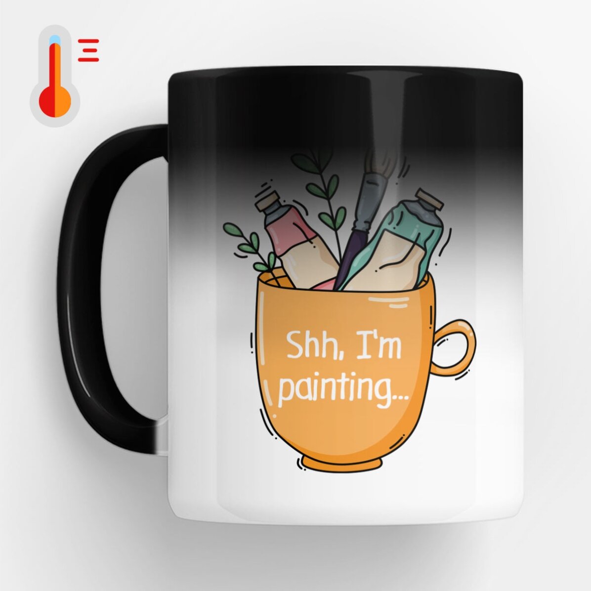 Cană termosensibilă personalizată cu text - Artist
