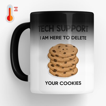 Cană termosensibilă personalizată cu text - Cookies (programmer)