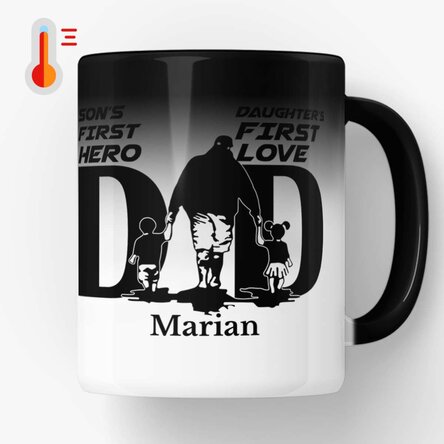 Cană termosensibilă personalizată cu text - Dad