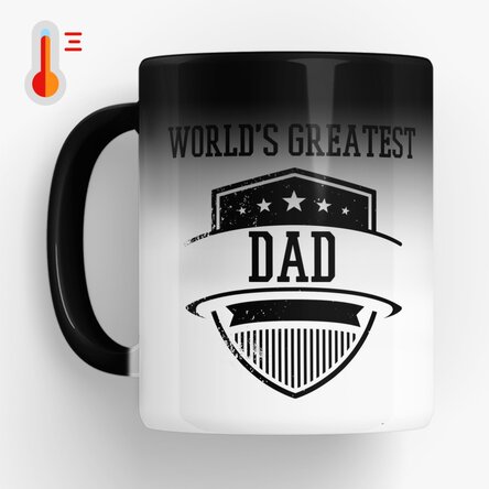 Cană termosensibilă personalizată cu text - Greatest Dad