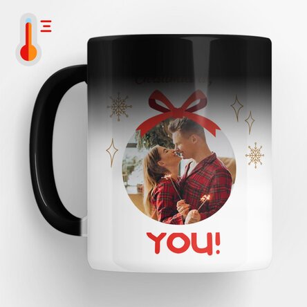 Cană termosensibilă personalizată cu text și poze - What I want for Christmas