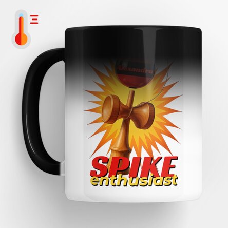 Cană termosensibilă personalizată cu text - Spike Enthusiast