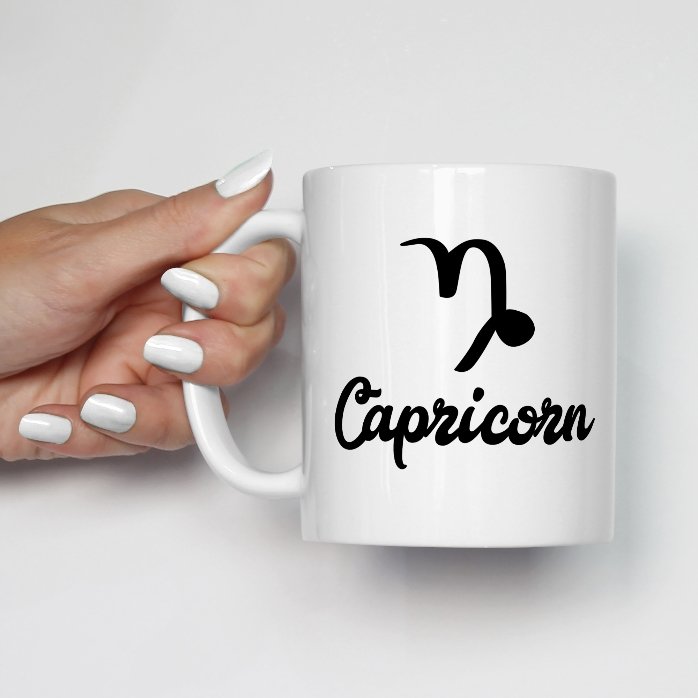 Cană zodiac personalizată cu poză și text - Capricorn