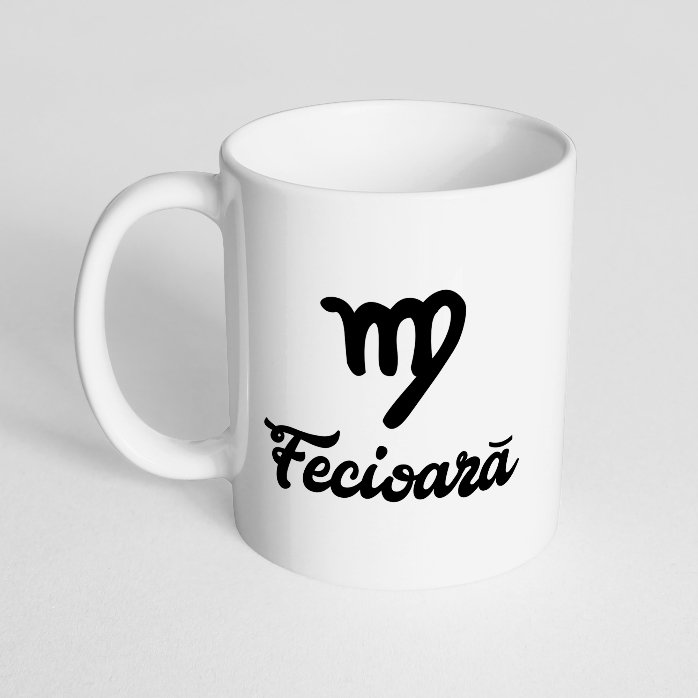 Cană zodiac personalizată cu poză și text - Fecioară