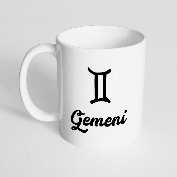 Cană zodiac personalizată cu text - Gemeni