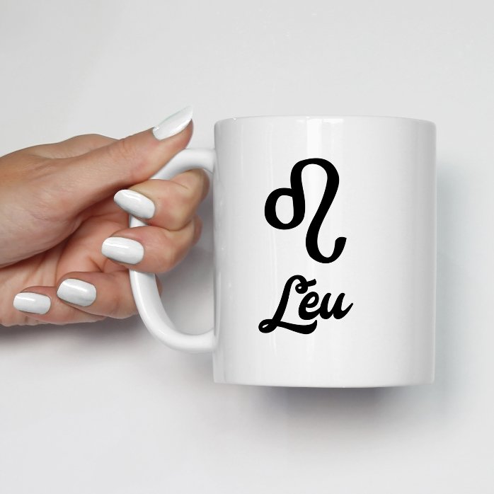 Cană zodiac personalizată cu text - Leu