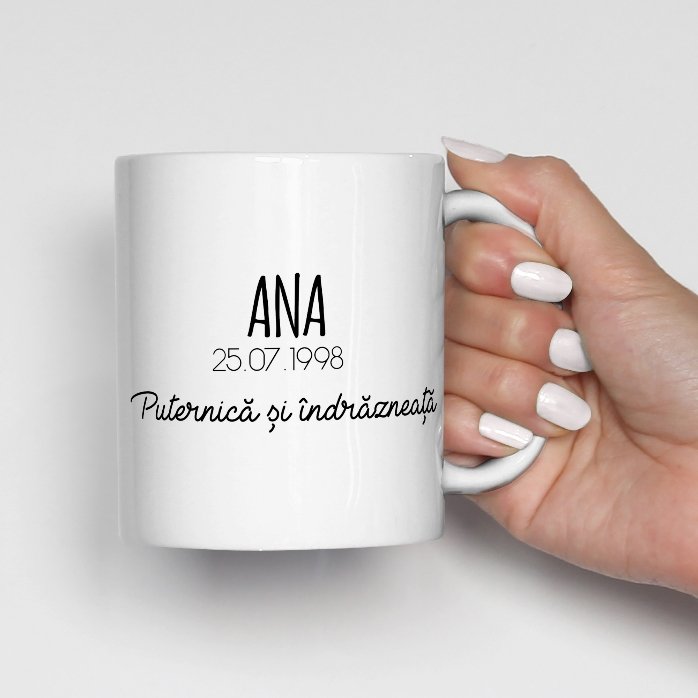 Cană zodiac personalizată cu text - Leu