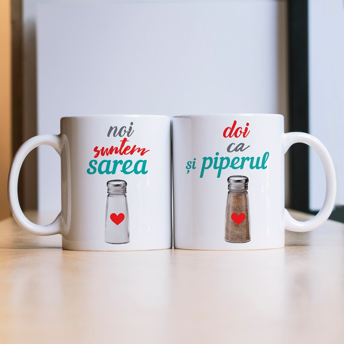 Căni pentru cuplu - sarea și piperul