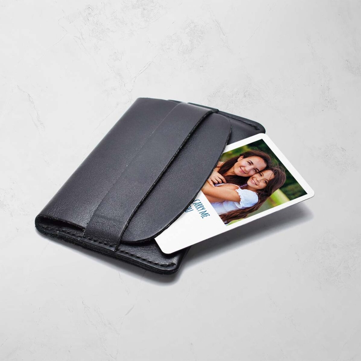 Card aluminiu personalizat față-verso cu 3 poze și mesaj