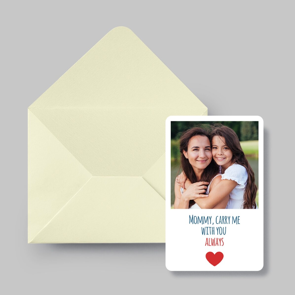 Card aluminiu personalizat față-verso cu 3 poze și mesaj