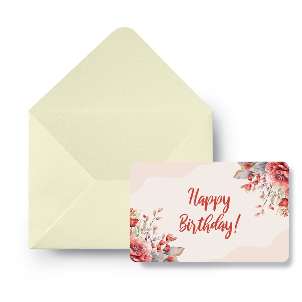 Card aluminiu personalizat față-verso cu mesaj - Happy Birthday!