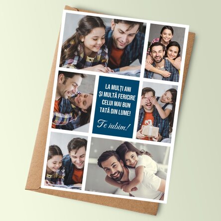 Card personalizat cu poze și mesaj - Cu drag