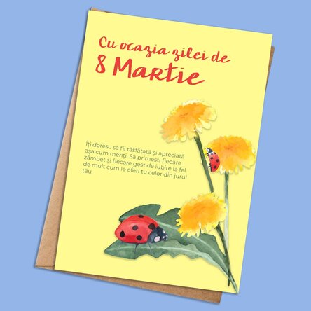 Card personalizat cu text - Buburuze