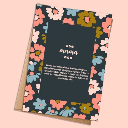 Card personalizat cu text - Cute flowers