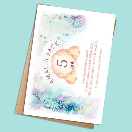 Card personalizat cu text - Invitație pentru aniversare - Sirene