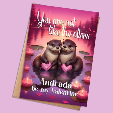 Card personalizat cu text - Not like otters