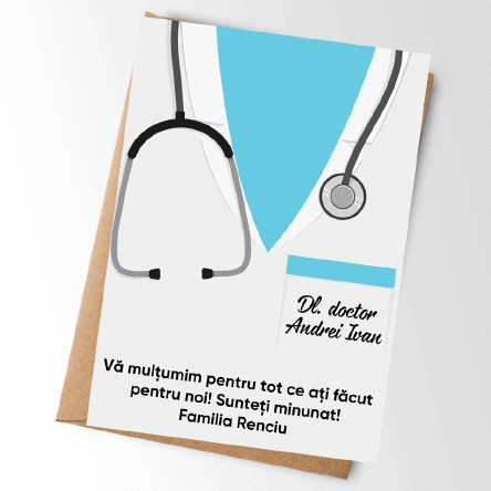 Card personalizat cu text - Pentru doctori