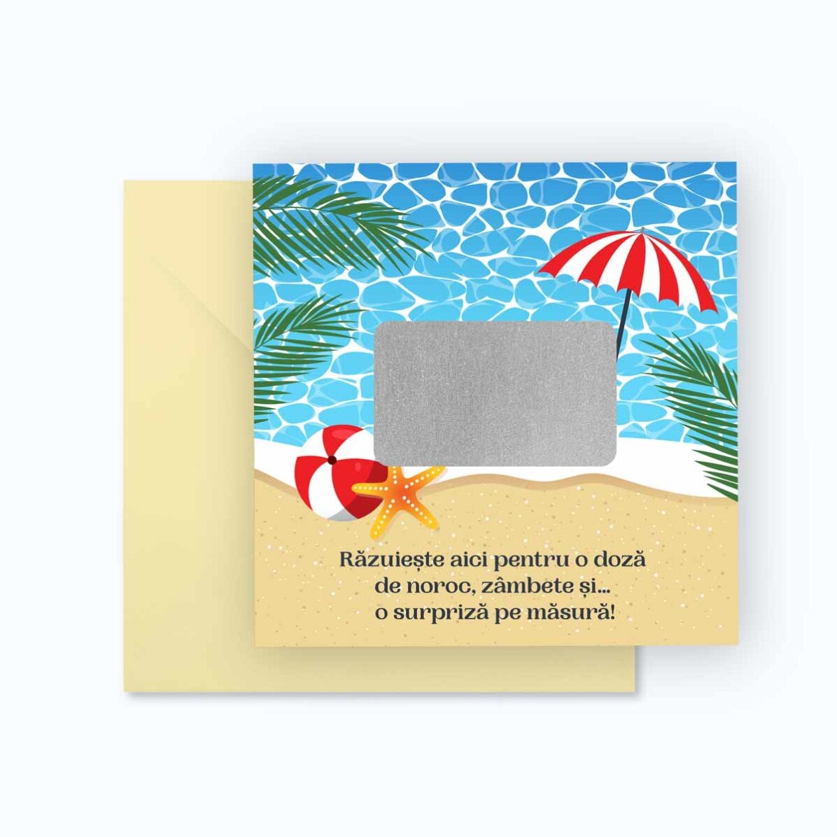 Card răzuibil personalizat cu mesaj - Vacanță