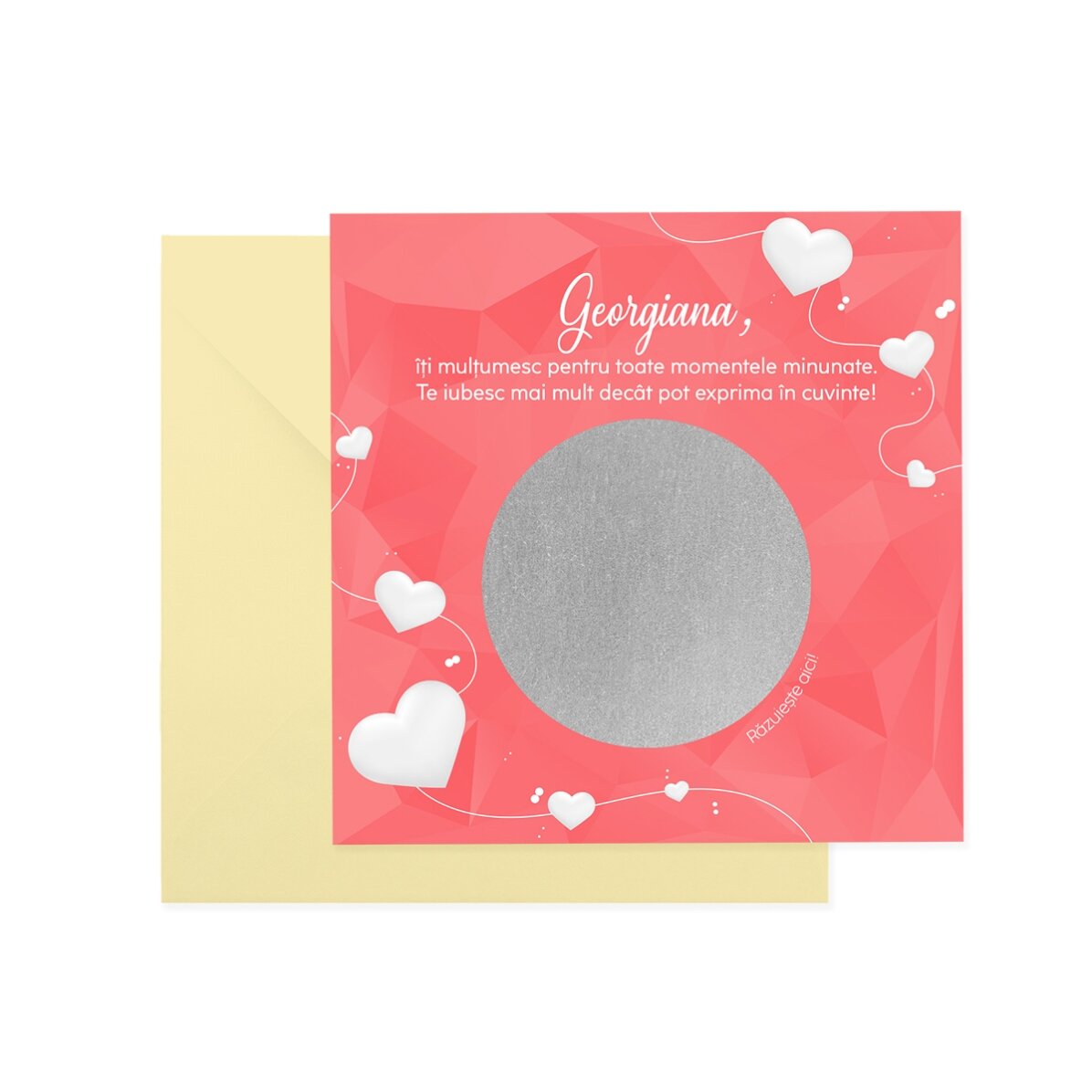 Card răzuibil personalizat cu text - Cerere în căsătorie