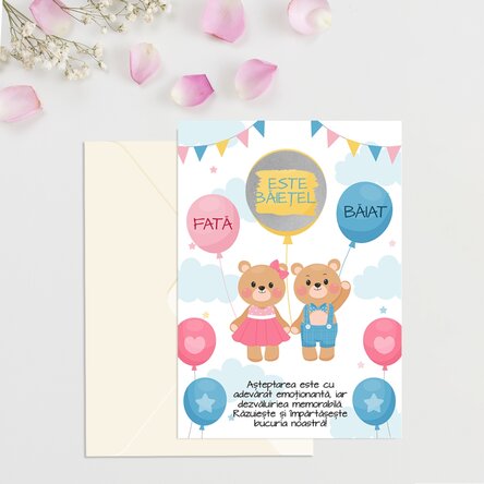 Card răzuibil personalizat - Fetiță sau băiețel