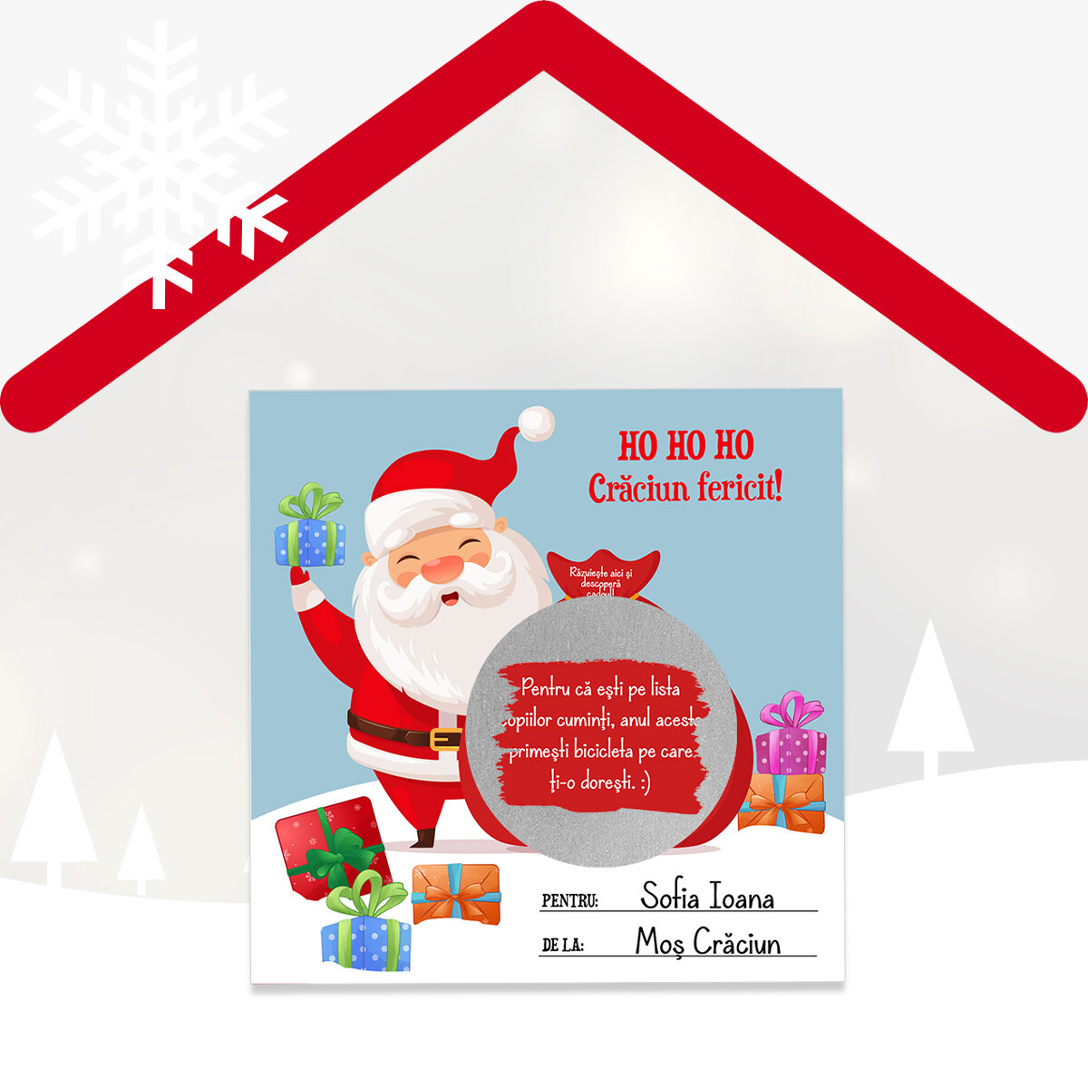 Carduri răzuibile de Crăciun