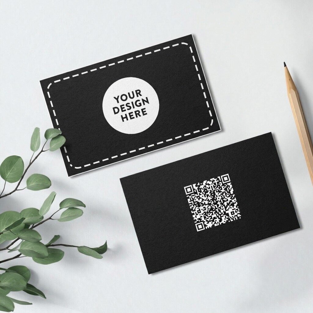 Cărți de vizită pe hârtie personalizate față-verso cu cod QR și grafica ta