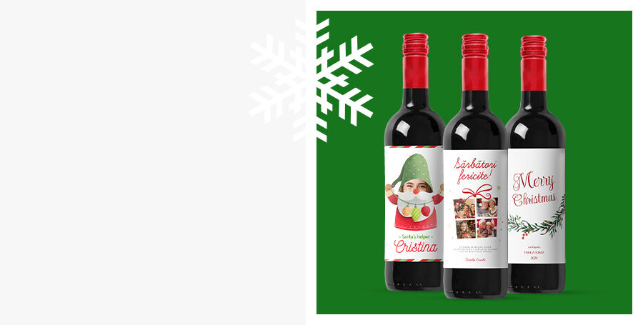 Vin personalizat de Crăciun